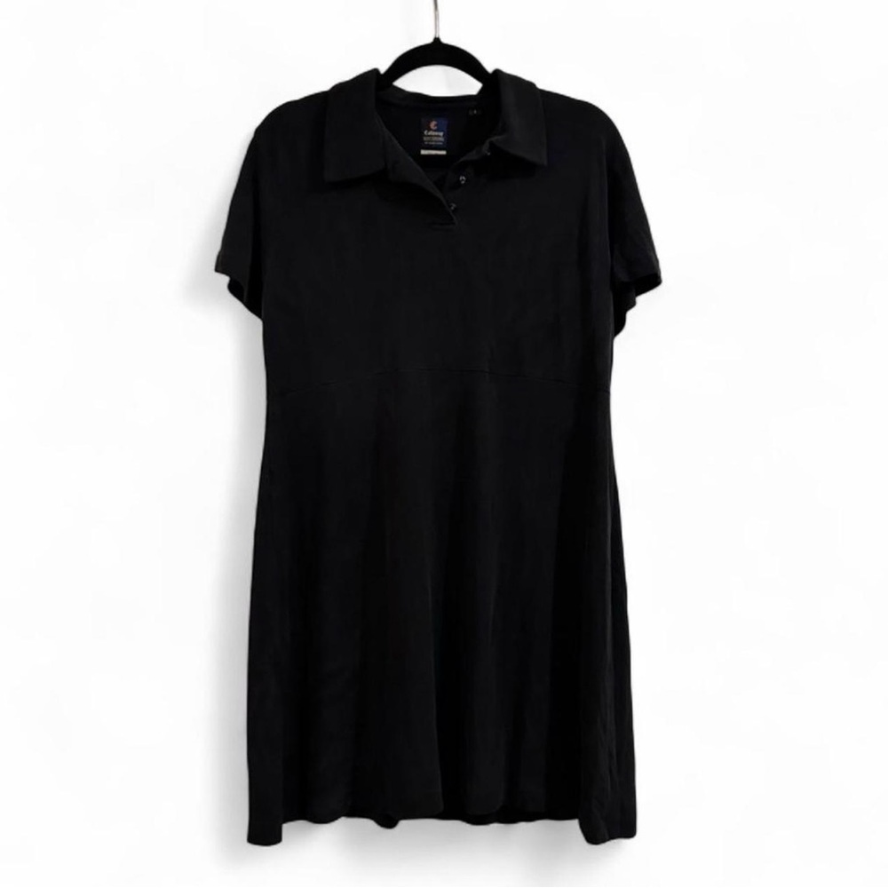 Vintage Callaway Pure Silk Black Polo Golf Dress Women’s Size Large Quiet Luxury
